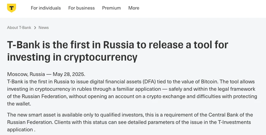  Russia allows banks to offer crypto products to accredited investors 