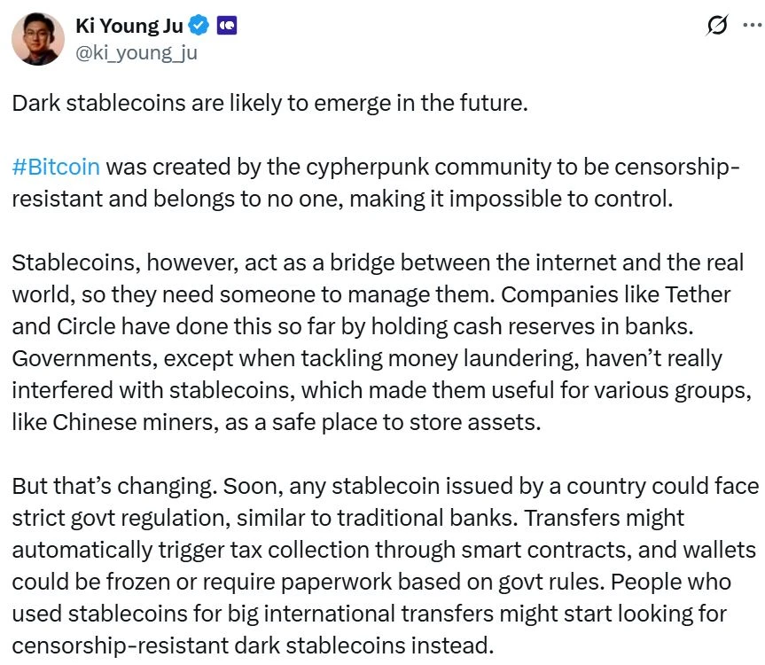  ‘Dark stablecoins’ could emerge as regulations tighten 