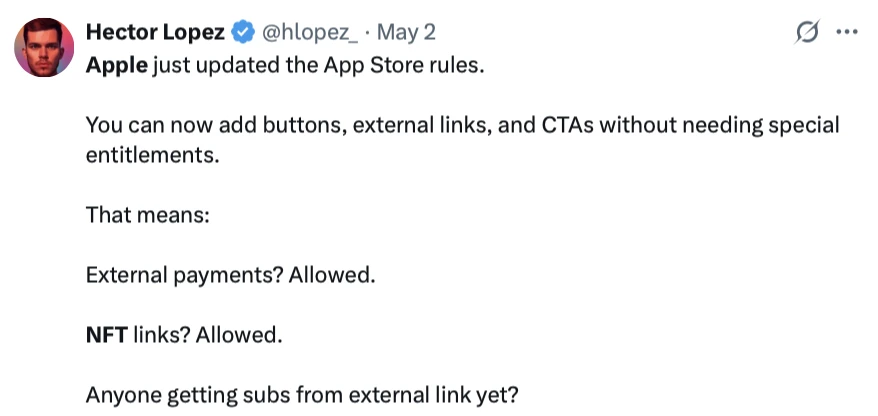  Apple softens crypto app rules, 'hugely bullish' for industry 