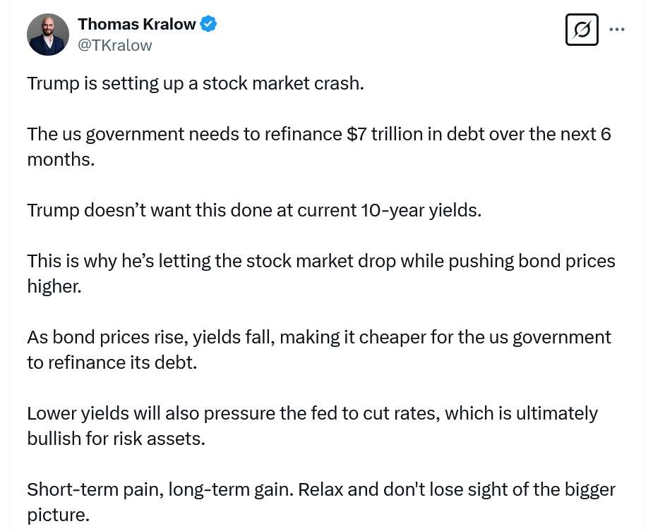  Pomp’s theory: Trump deliberately crashed markets to get interest rates down 