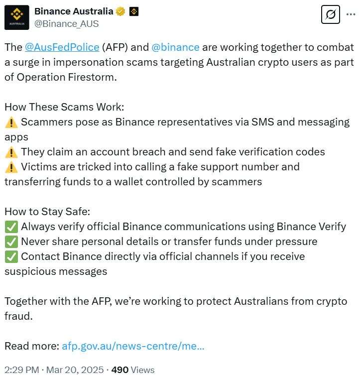  SMS scammers posing as Binance have an even trickier way to fool victims 