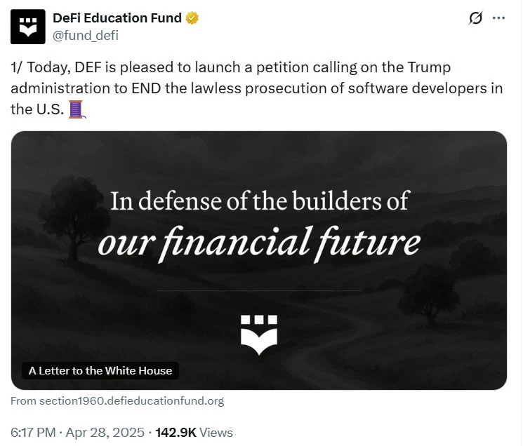  Crypto group asks Trump to end prosecution of crypto devs, Roman Storm 