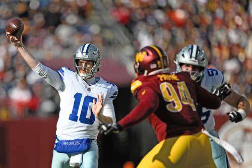 Con sufrimiento, Dallas se impone a Washington en la NFL   