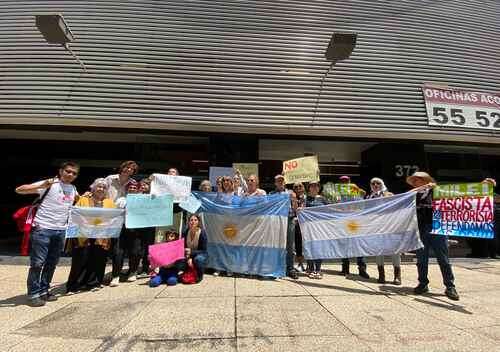 Argentinos protestan contra Milei en la CDMX   