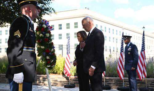 Biden, Harris y Trump recuerdan el 11-S en la zona cero de NY   