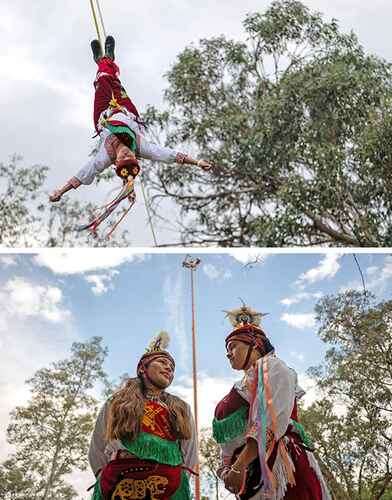 Las voladoras de Cuetzalan dejaron  sin aliento al público de LenguAbuelas   