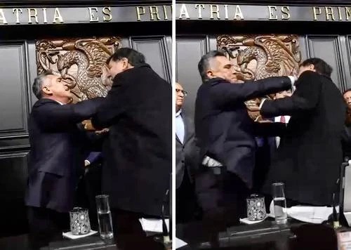 Iracundo, Alito Moreno agrede físicamente a Fernández Noroña    