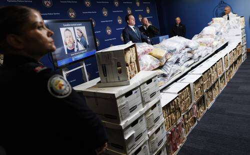 Incauta Canadá 835 k de coca al CJNG   