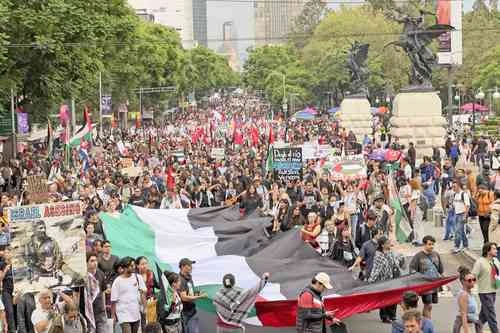 Romper relaciones con Tel Aviv, exigen en marcha por Palestina   