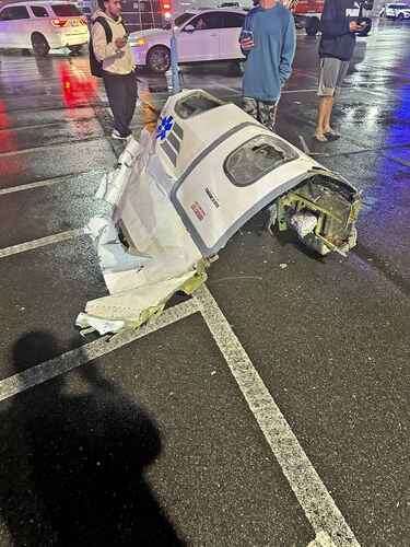 Filadelfia: se estrella ambulancia aérea mexicana en una plaza comercial   