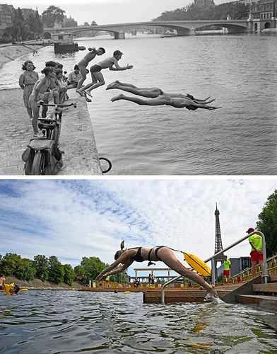 Bañistas en el Sena   