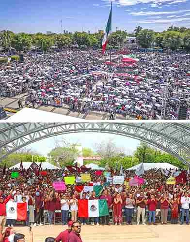 Concentraciones masivas en 30 entidades en apoyo a la Presidenta   