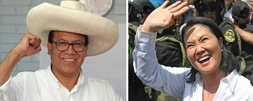 Sánchez y Fujimori, finalistas en presidenciales de Perú   