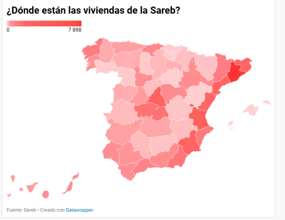 Dónde están y cómo son las 40.000 viviendas que el Gobierno va a traspasar de la Sareb a su empresa pública
