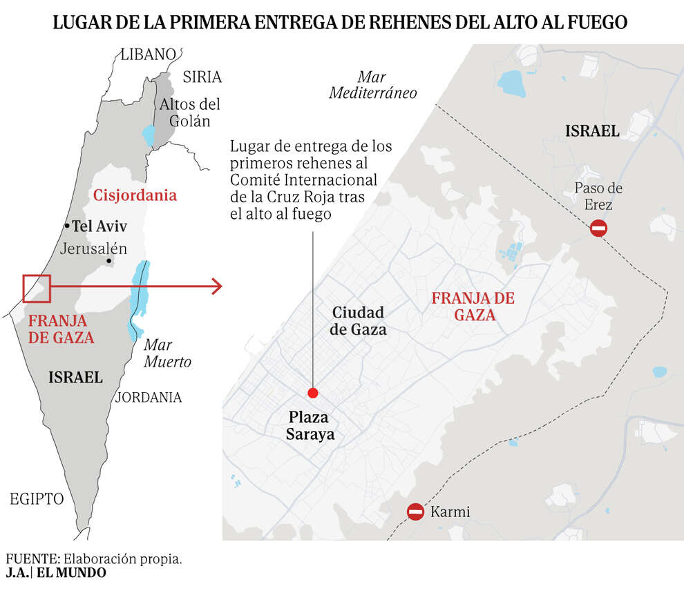 Primer día de tregua en Gaza con emoción por la liberación de tres rehenes y alivio entre la población: 