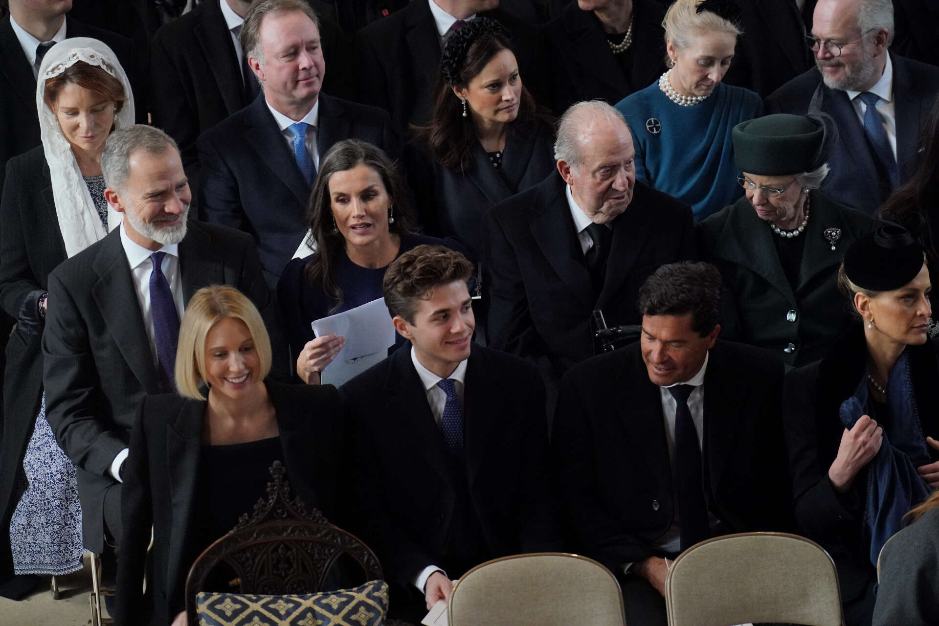 El Rey Juan Carlos, Felipe, Letizia, Doña Sofía, el príncipe Andrés... Todos los presentes en el funeral en Windsor por Constantino de Grecia