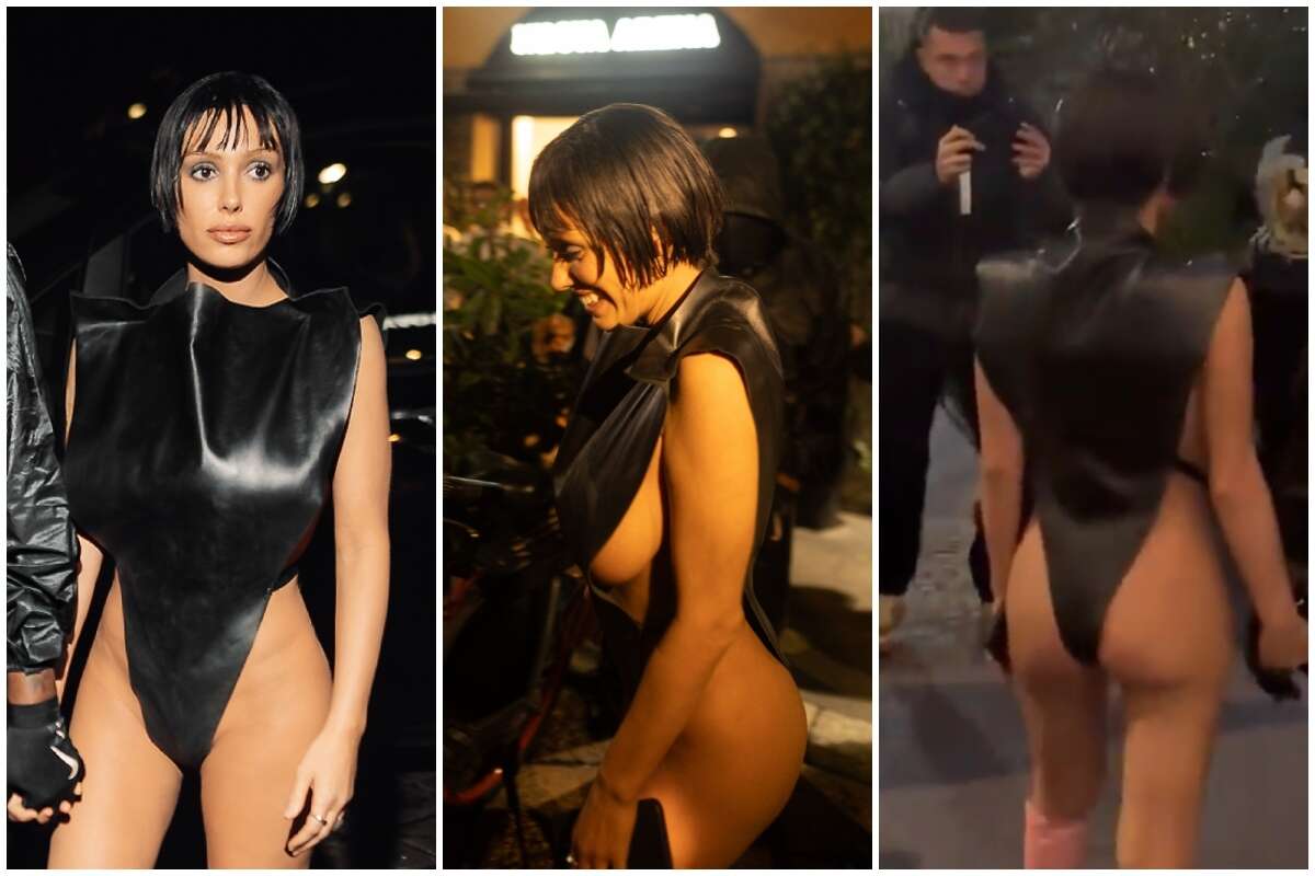 Sin ropa interior, medio desnuda en pleno invierno... La mujer de Kanye West vuelve a crear polémica con su look