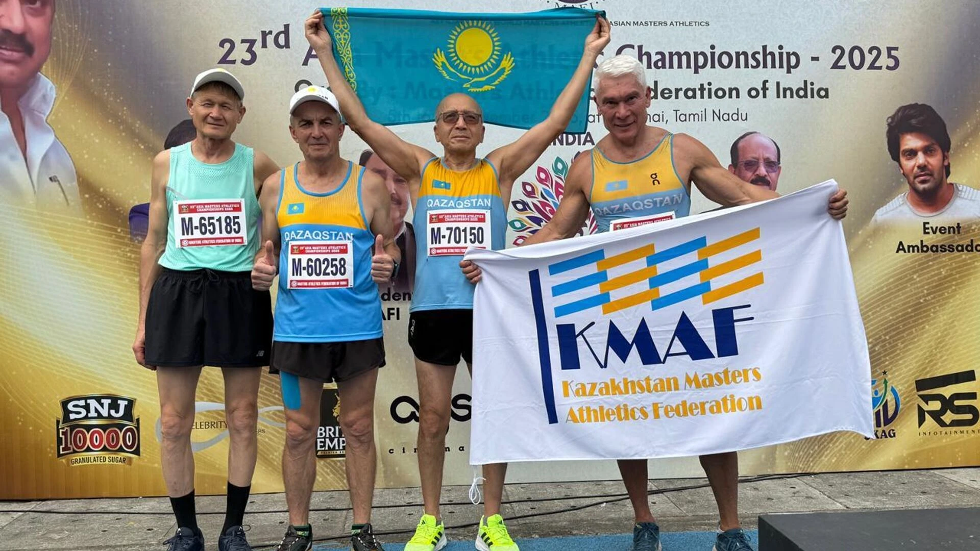 71-летний казахстанец завоевал пять медалей на чемпионате Азии по легкой атлетике