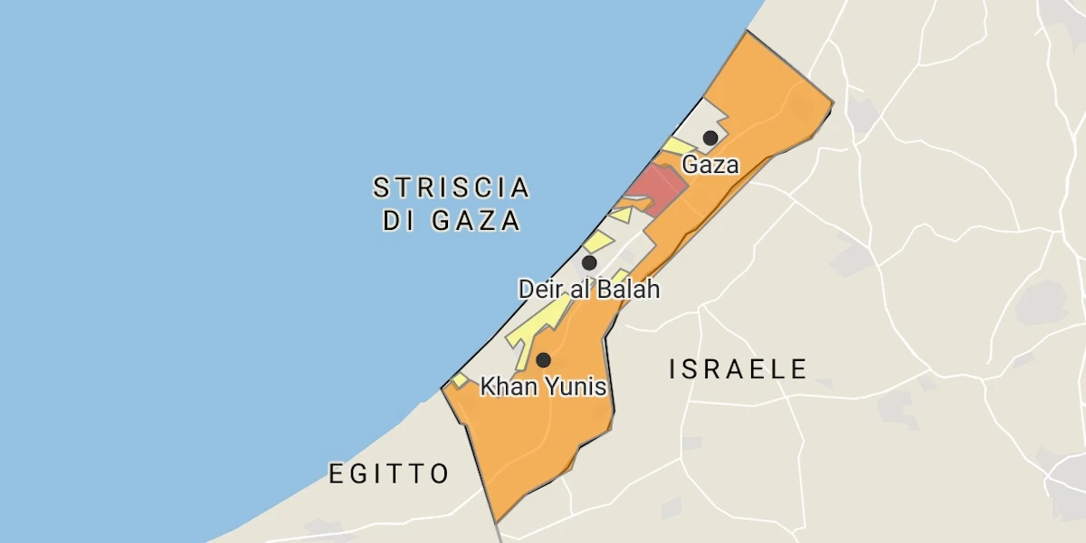 Israele occupa più dell’80 per cento della Striscia di GazaCome mostra una mappa diffusa dalle Nazioni Unite, e il governo aveva detto di voler arrivare al controllo completo