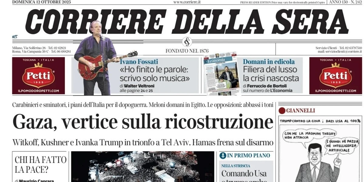 2 minuti faLe prime pagine di oggiLe trattative per la Striscia di Gaza, Diane Keaton e le elezioni regionali in Toscana