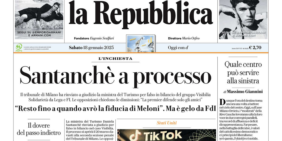 Le prime pagine di oggiLa tregua fra Hamas e Israele, il rinvio a giudizio di Santanchè, e la decisione della Corte Suprema degli Stati Uniti sul 