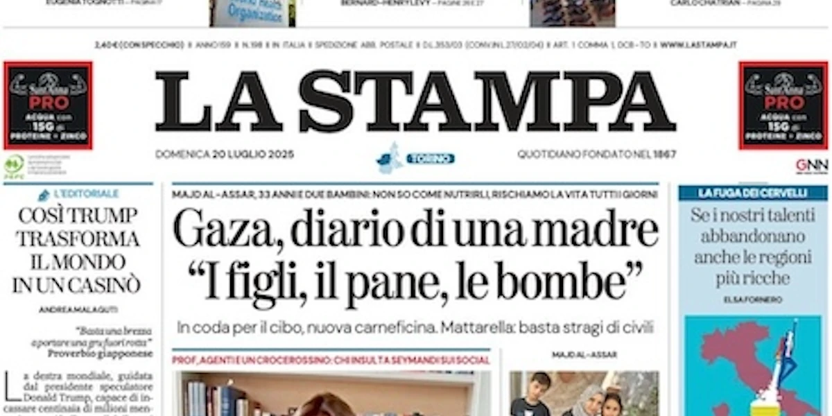 pochi secondi faLe prime pagine di oggiUn'altra strage di civili palestinesi durante la distribuzione del cibo Gaza, le parole di Mattarella sulle guerre e ancora le indagini sull'edilizia a Milano