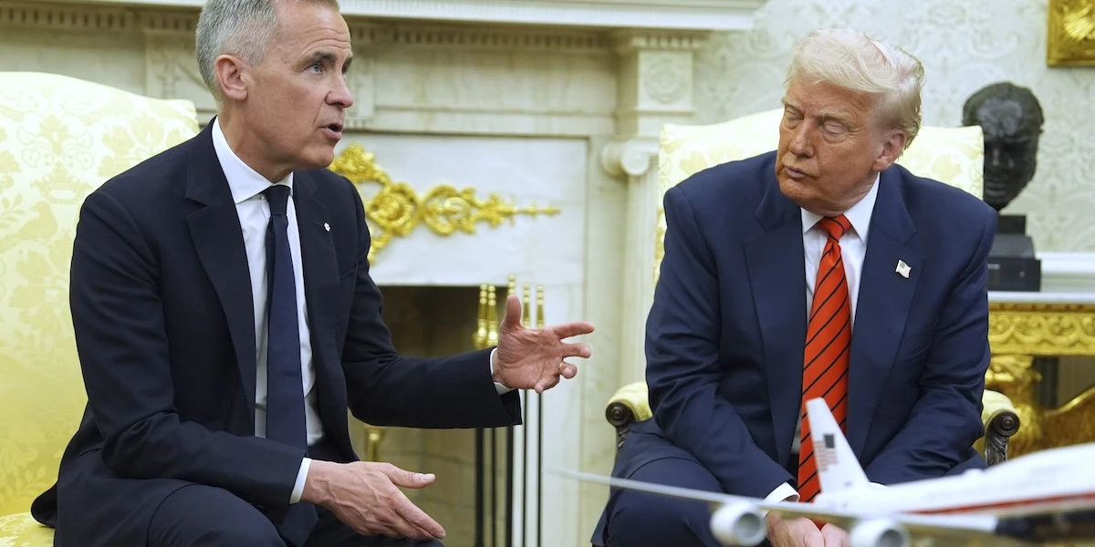 Mark Carney ha detto che il Canada non sarà mai in venditaLo ha fatto alla Casa Bianca, dopo che Donald Trump ha ripetuto che gli piacerebbe se il paese diventasse il 51esimo stato degli Stati Uniti