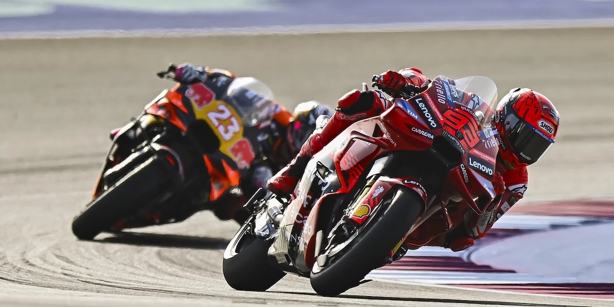 Il pilota spagnolo della Ducati Marc Márquez ha vinto il Gran Premio del Qatar di MotoGP