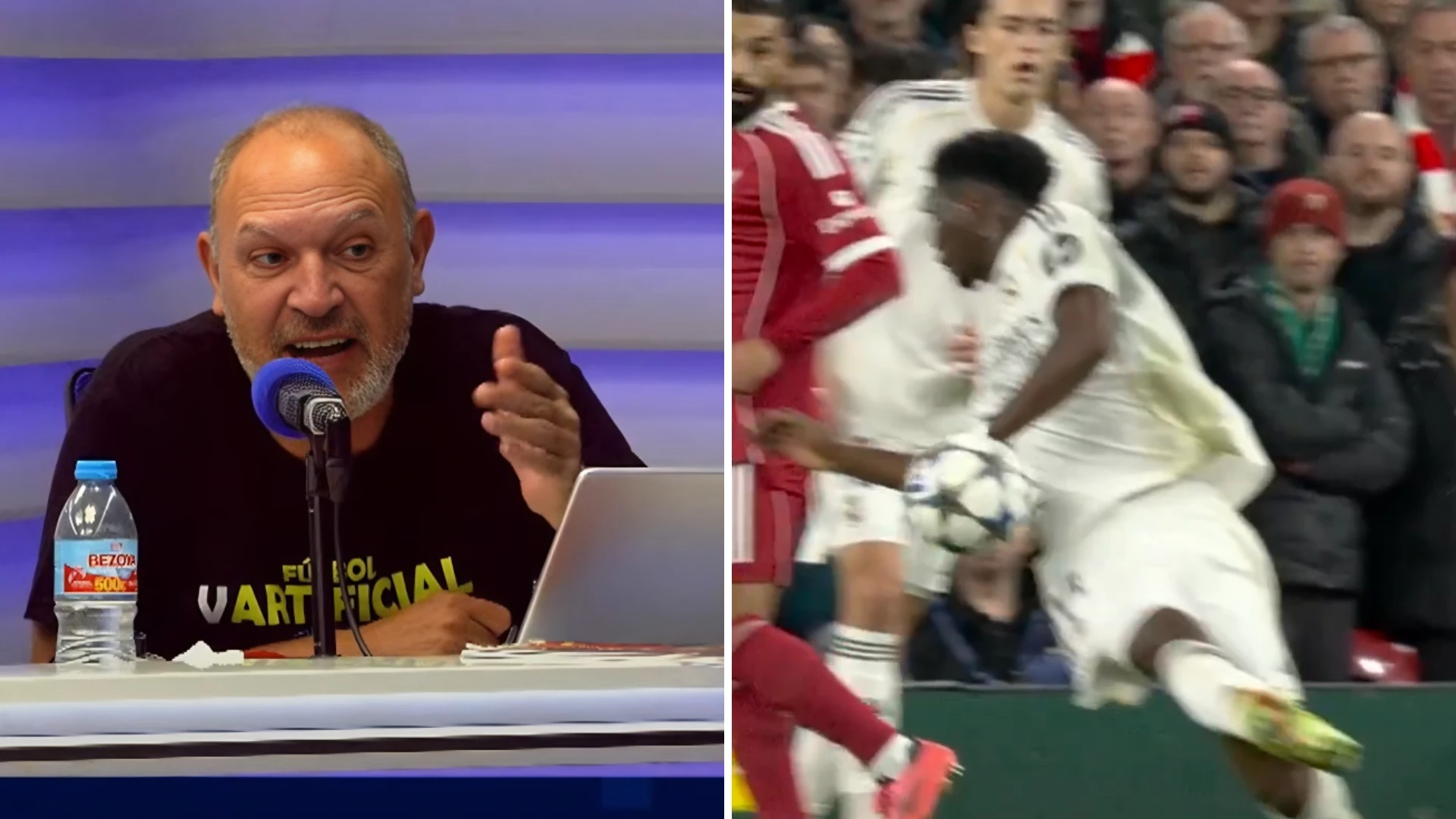 Pedro Martín, sobre la mano de Tchouaméni ante el Liverpool: 