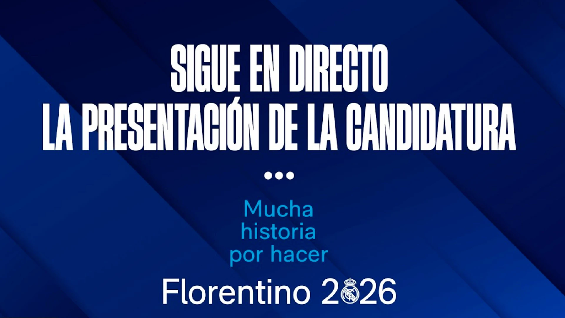 DIRECTO | Florentino Pérez presenta su candidatura a las elecciones del Real Madrid