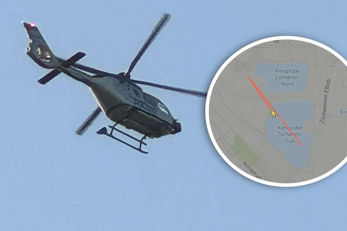 Polizei-Heli kreist über Dresdner Kiesgruben: Was ist da los?