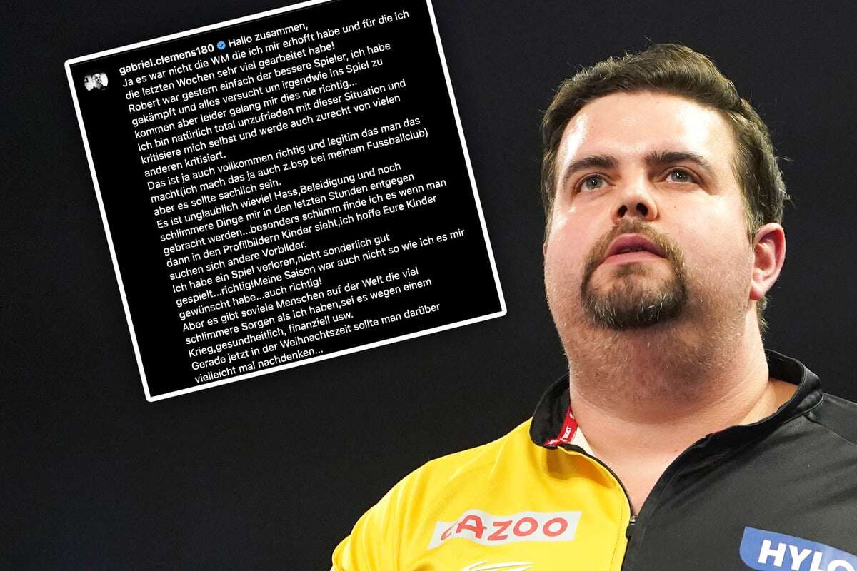 Klare Ansage an Rüpel-Eltern: Darts-Star Gabriel Clemens nach WM-Aus übel beleidigt!