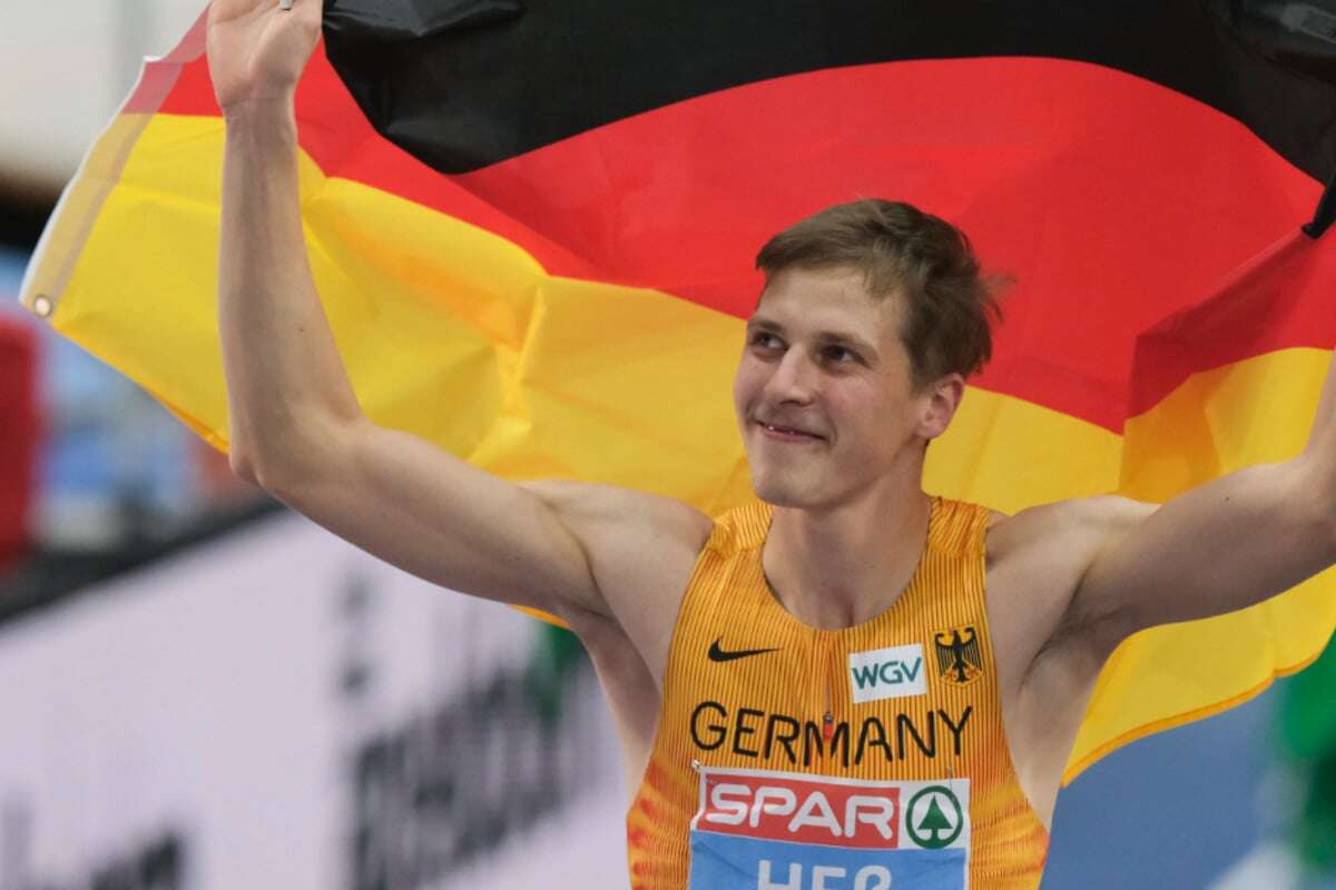 Hallen-EM: Chemnitzer Leichtathlet schnuppert am Gold, happy mit Silber