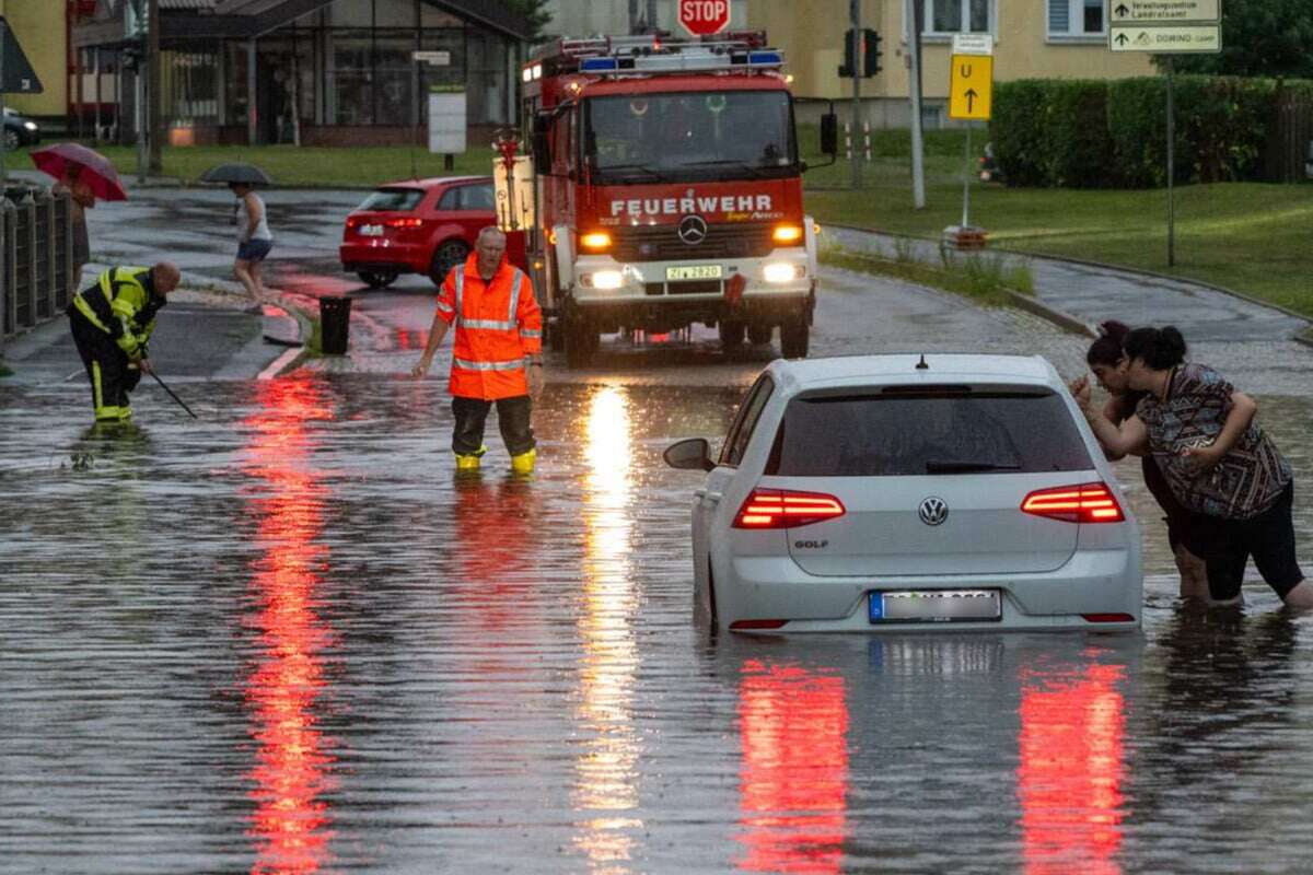 Unwetter wütet in Ostsachsen: Land unter in Zittau