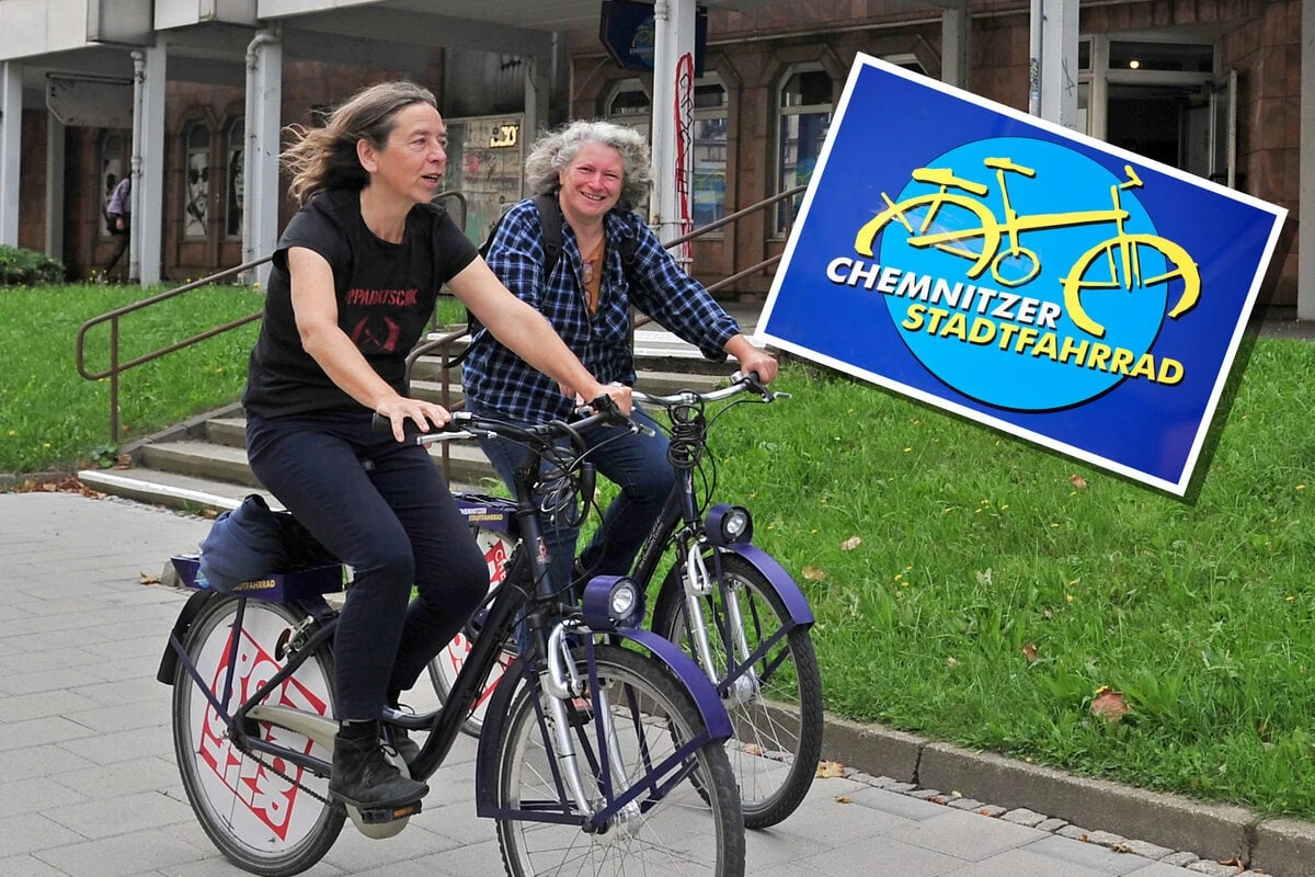 Touristen radeln Chemnitzer Stadtfahrräder auf Rekordkurs