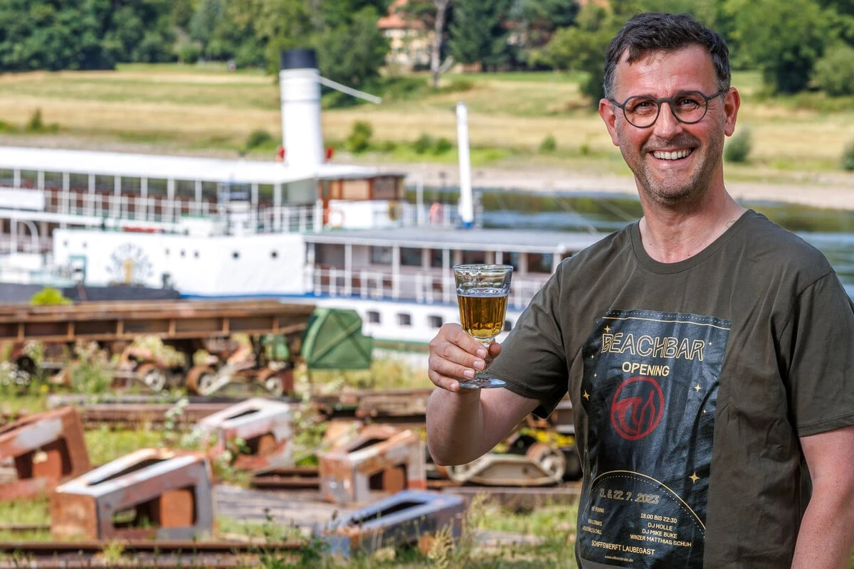 Elbezentrale an der Laubegaster Werft: Weinprofi Pietzonka plant die Sommersaison