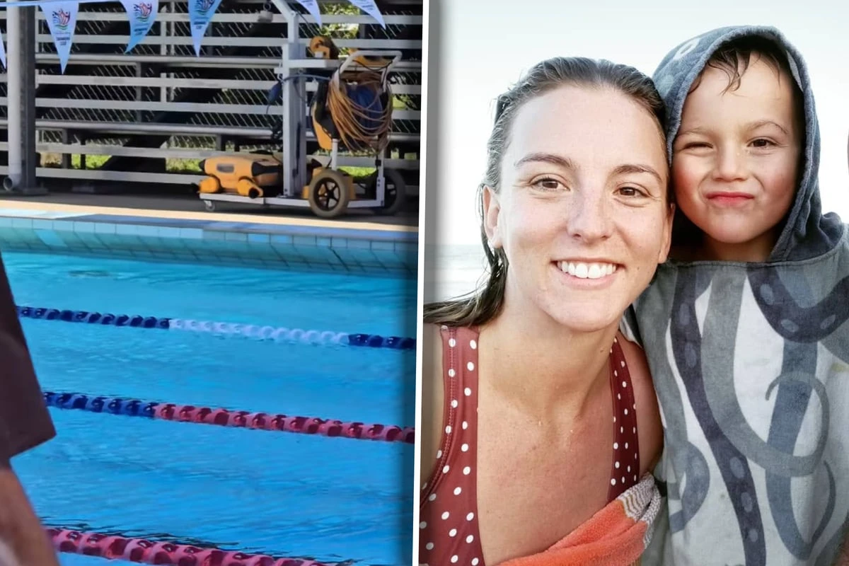 Mutter flieht sofort mit Kindern aus Pool, als sie sieht, was noch darin schwimmt