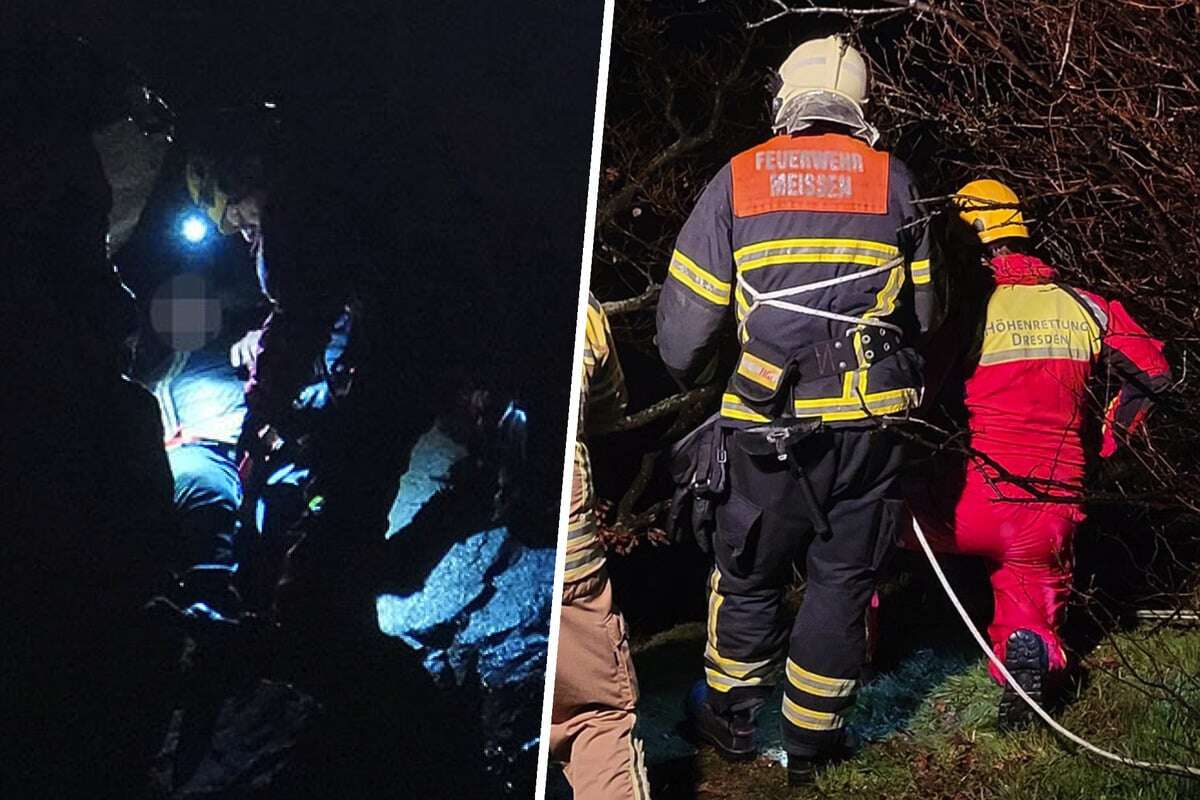 Rettung in der Nacht: Wanderin bei Meißen abgestürzt