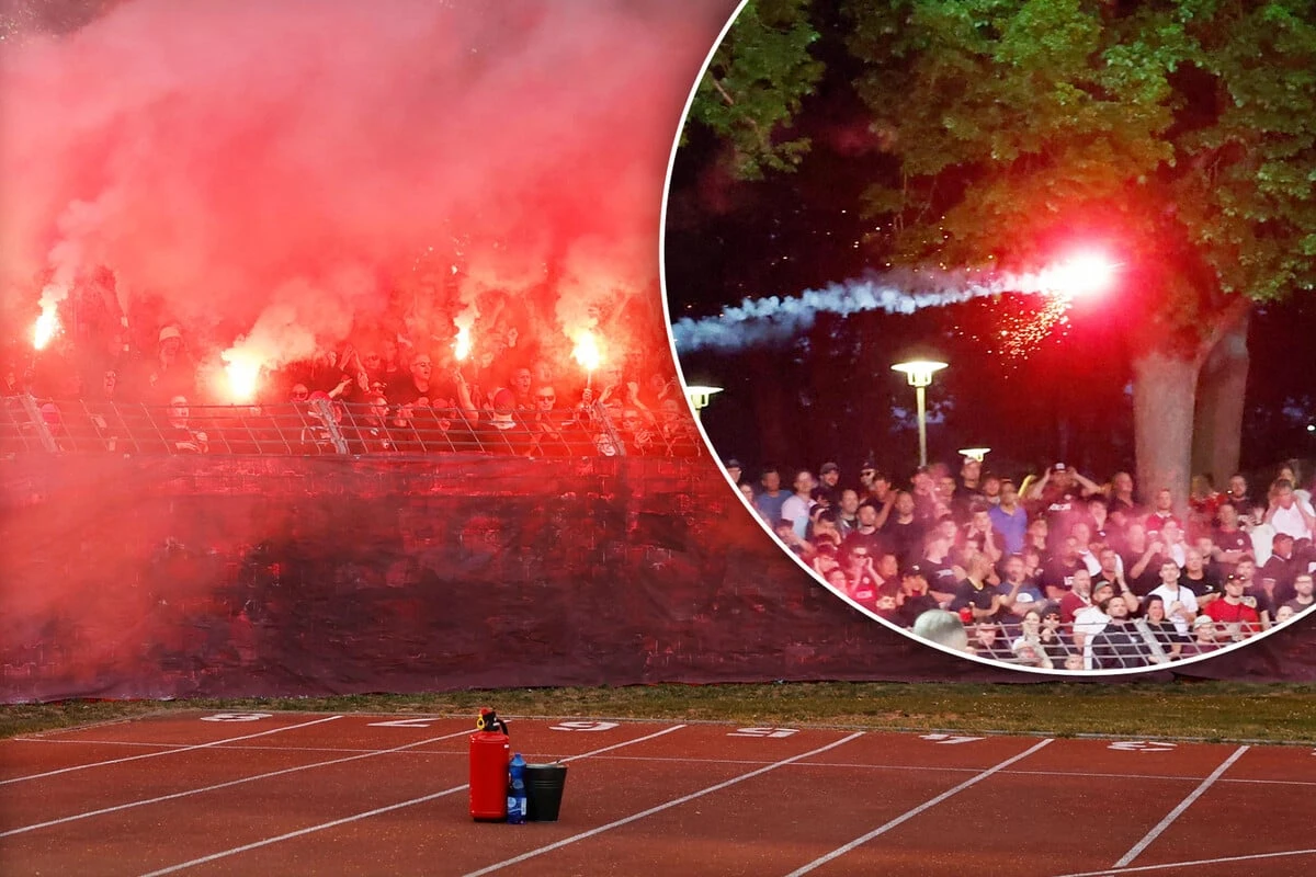 Pyro-Chaos überschattet Aufstieg in 3. Liga: Verband und Klub sind außer sich