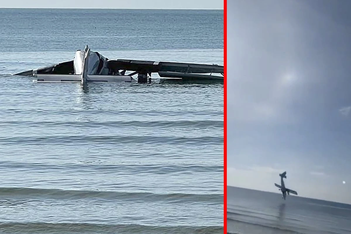 Während Übungsflug: Flugzeug stürzt ins Meer, fünf Polizisten sterben