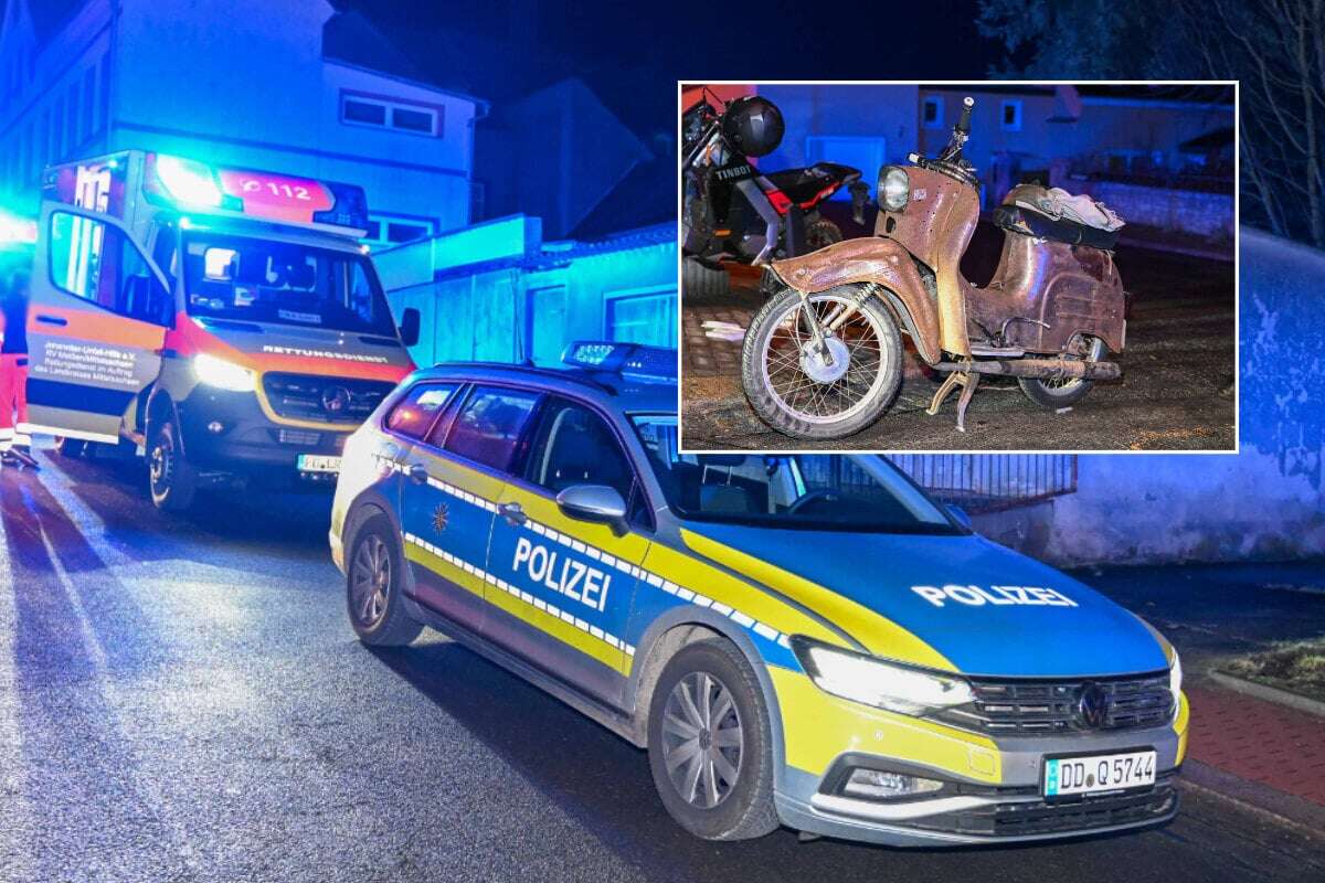 Mopedfahrer flüchten vor Polizei: Zwei Verletzte