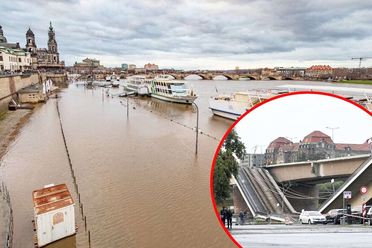 Carolabrücke Dresden: Droht der Stadt nach dem Teileinsturz jetzt auch noch ein Hochwasser?