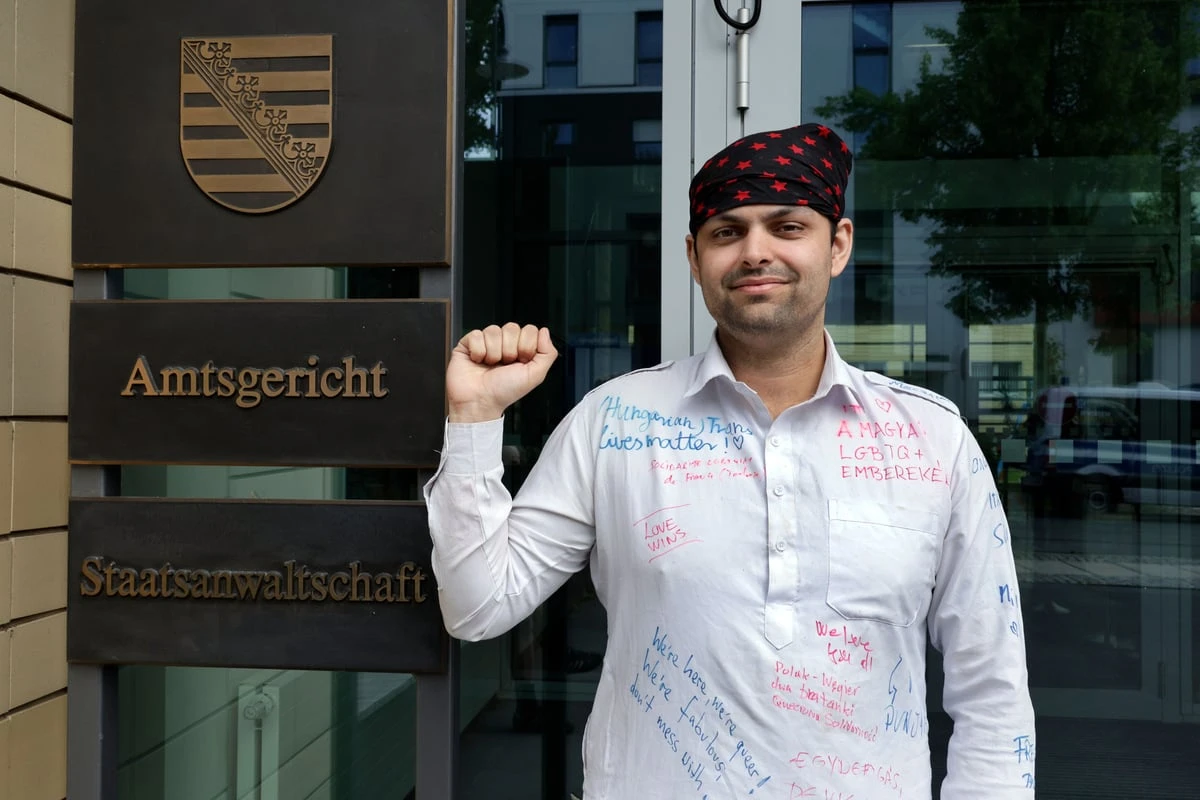 Schmier-Attacke auf rechtes Schulungszentrum in Chemnitz: Student vor Gericht