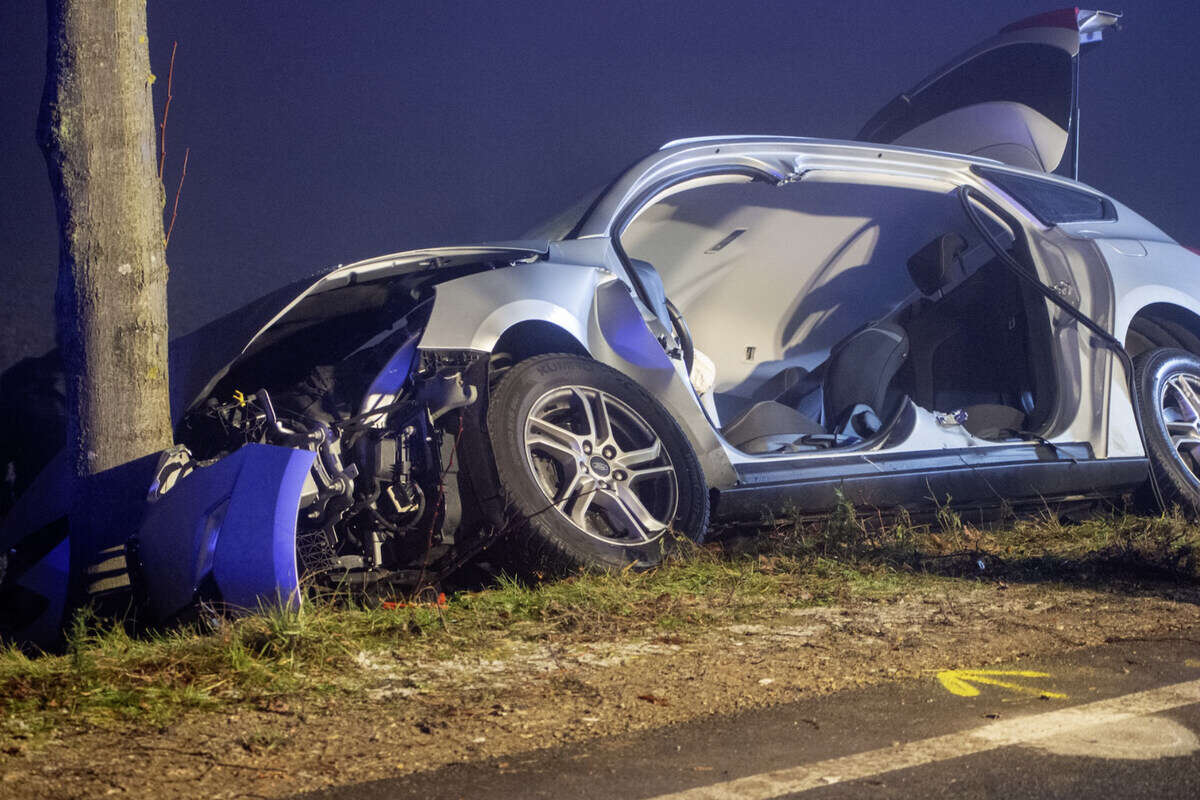 Auto kracht im Nebel frontal gegen Baum: Fahrerin (22) schwer verletzt eingeklemmt