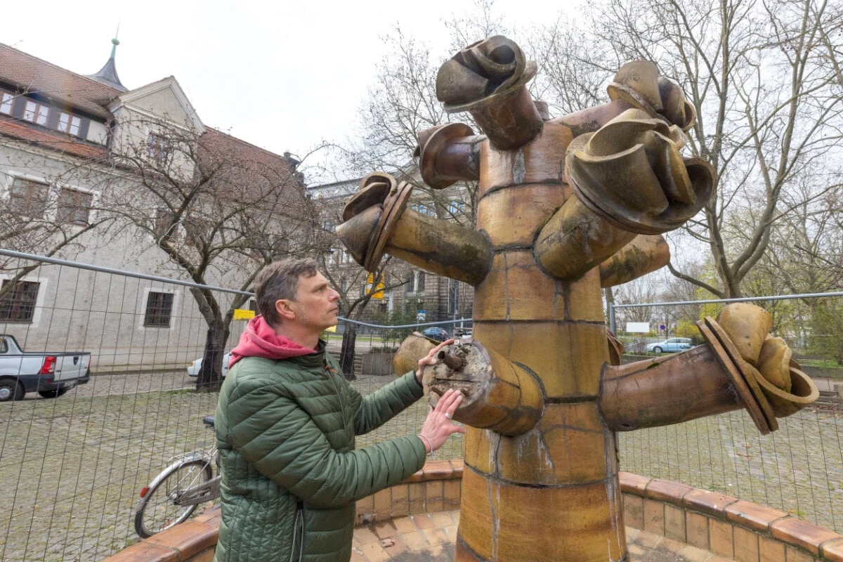 Dresdens traurigster Brunnen: Für den 