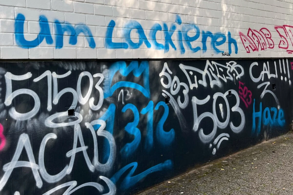 Hässliche Graffitis prangen fast überall: Schule von Störenfrieden 