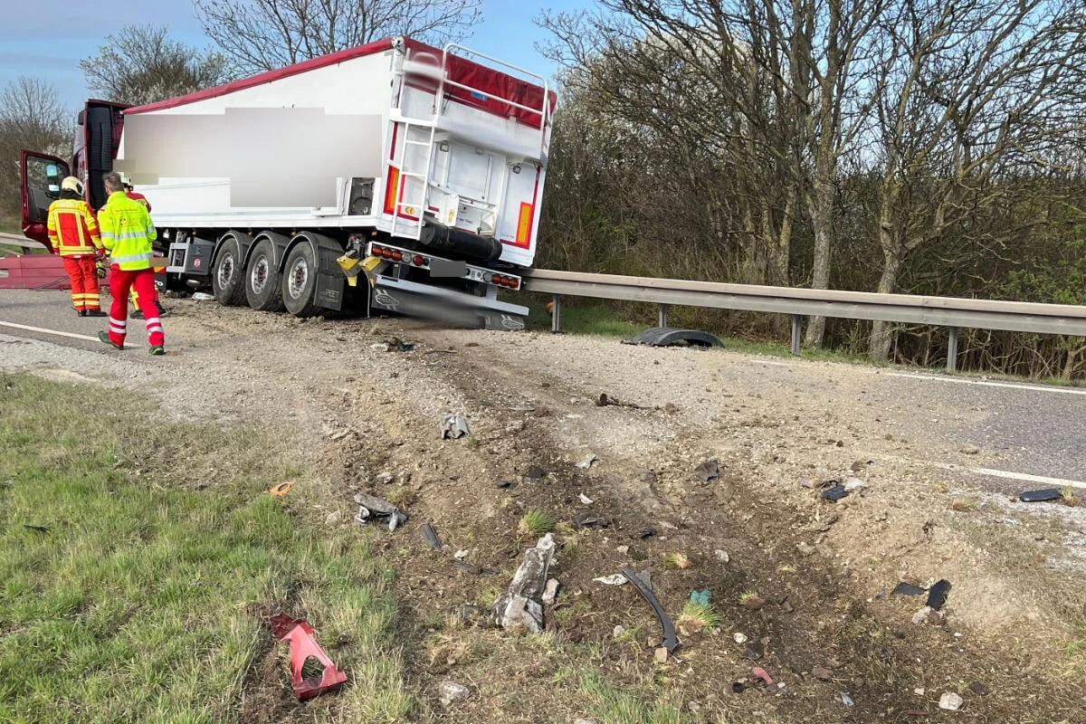 Getreide-Unfall auf A4 bei Erfurt: Lkw-Fahrer wird schwarz vor Augen