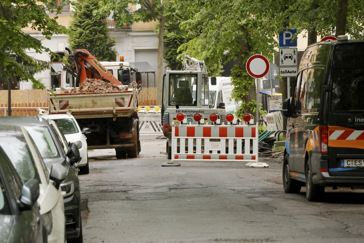 Erneuter Wasserrohrbruch in Chemnitz: Vollsperrung auf Kaßberg