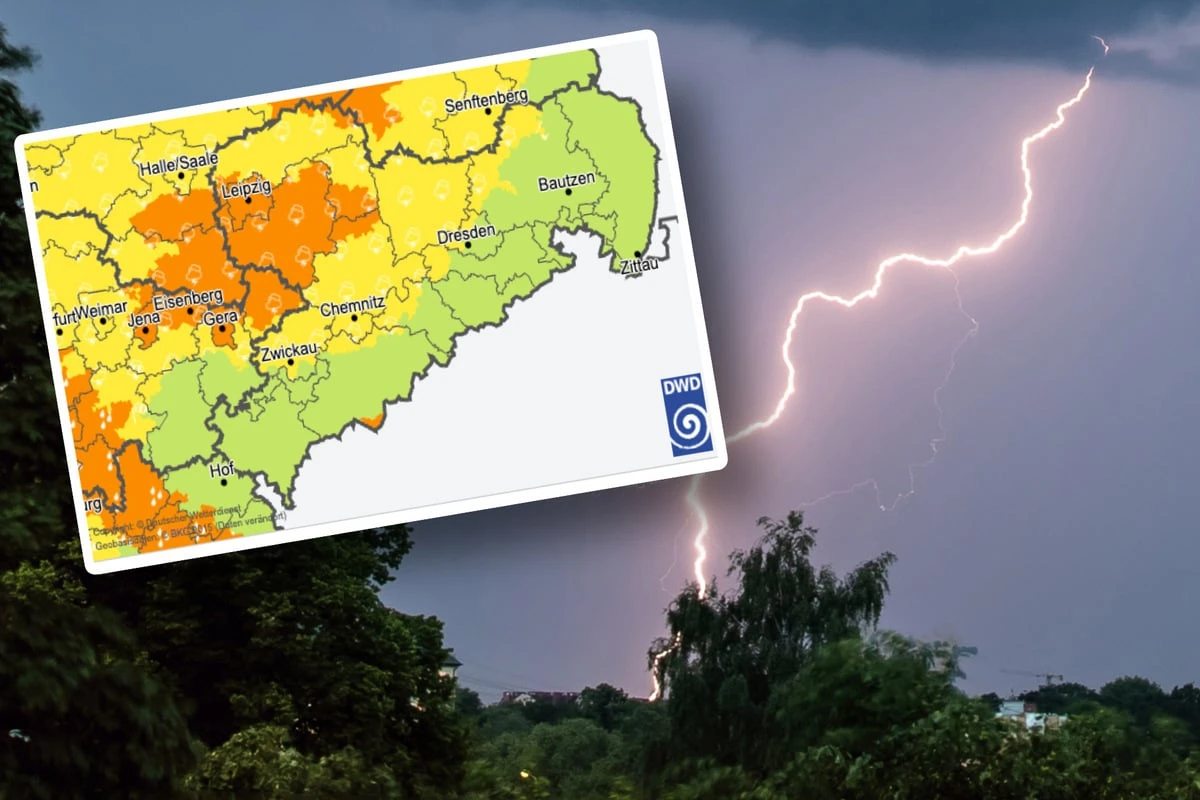 Blitze und Böen von bis 60 km/h: Unwetterwarnung für Dresden