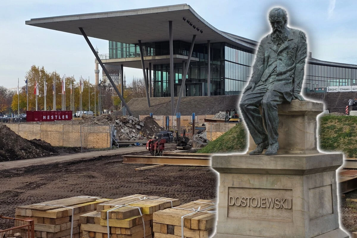 Statue des Weltliteraten seit Monaten verschwunden: Wer hat Dostojewski vom Elbufer entführt?